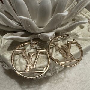 Gold Designer Hoop Earrings